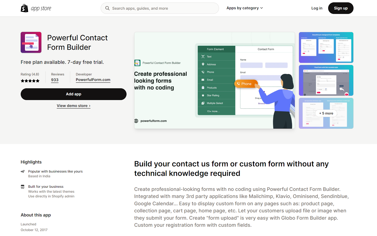 App Store - powerful contact form maker