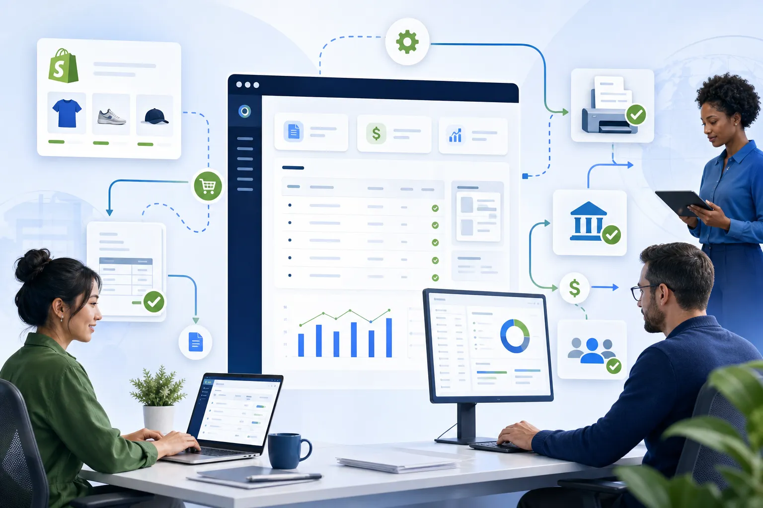 Hero illustration of AP automation software for ecommerce teams