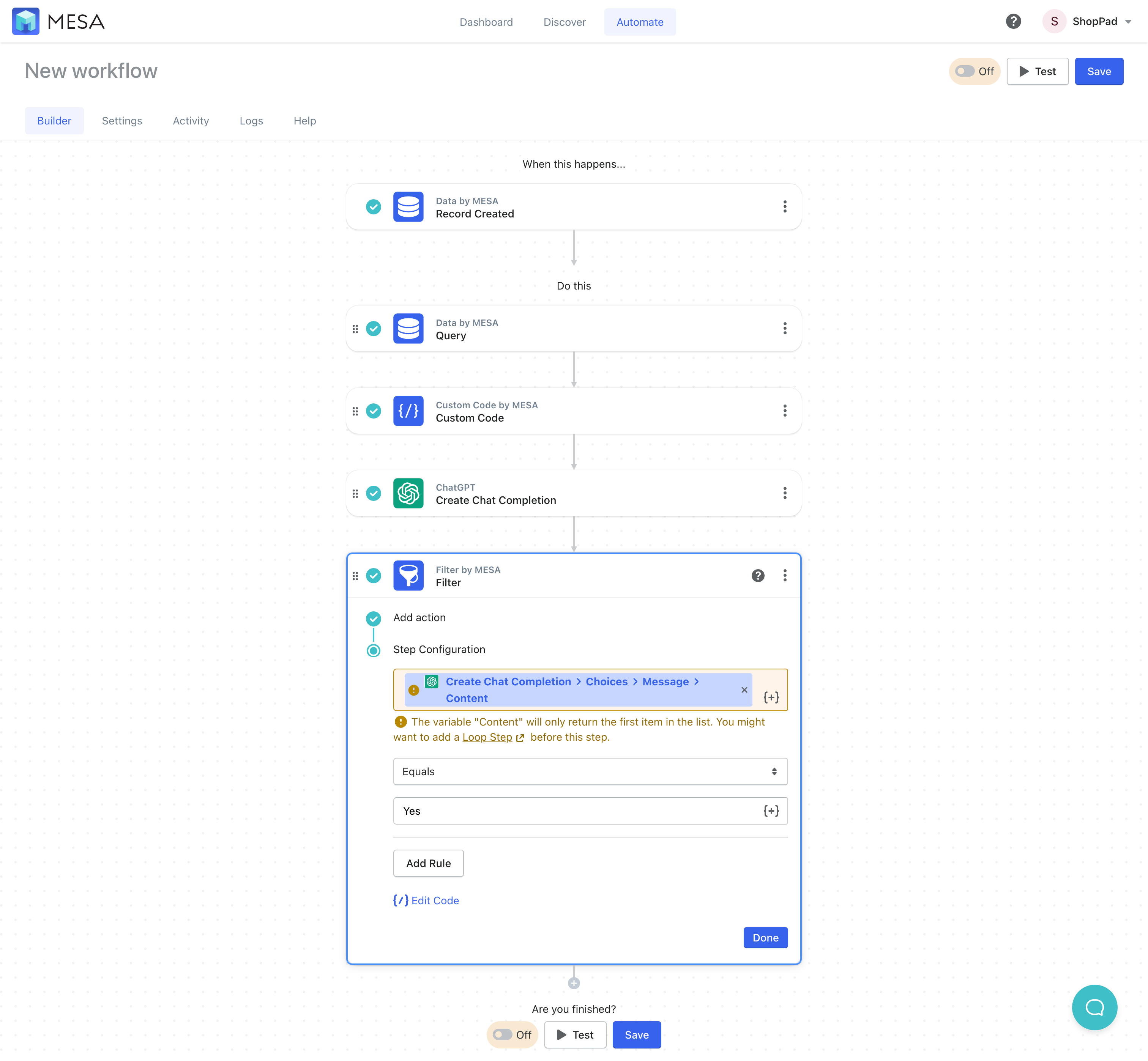 detect coupon code filter chatgpt response