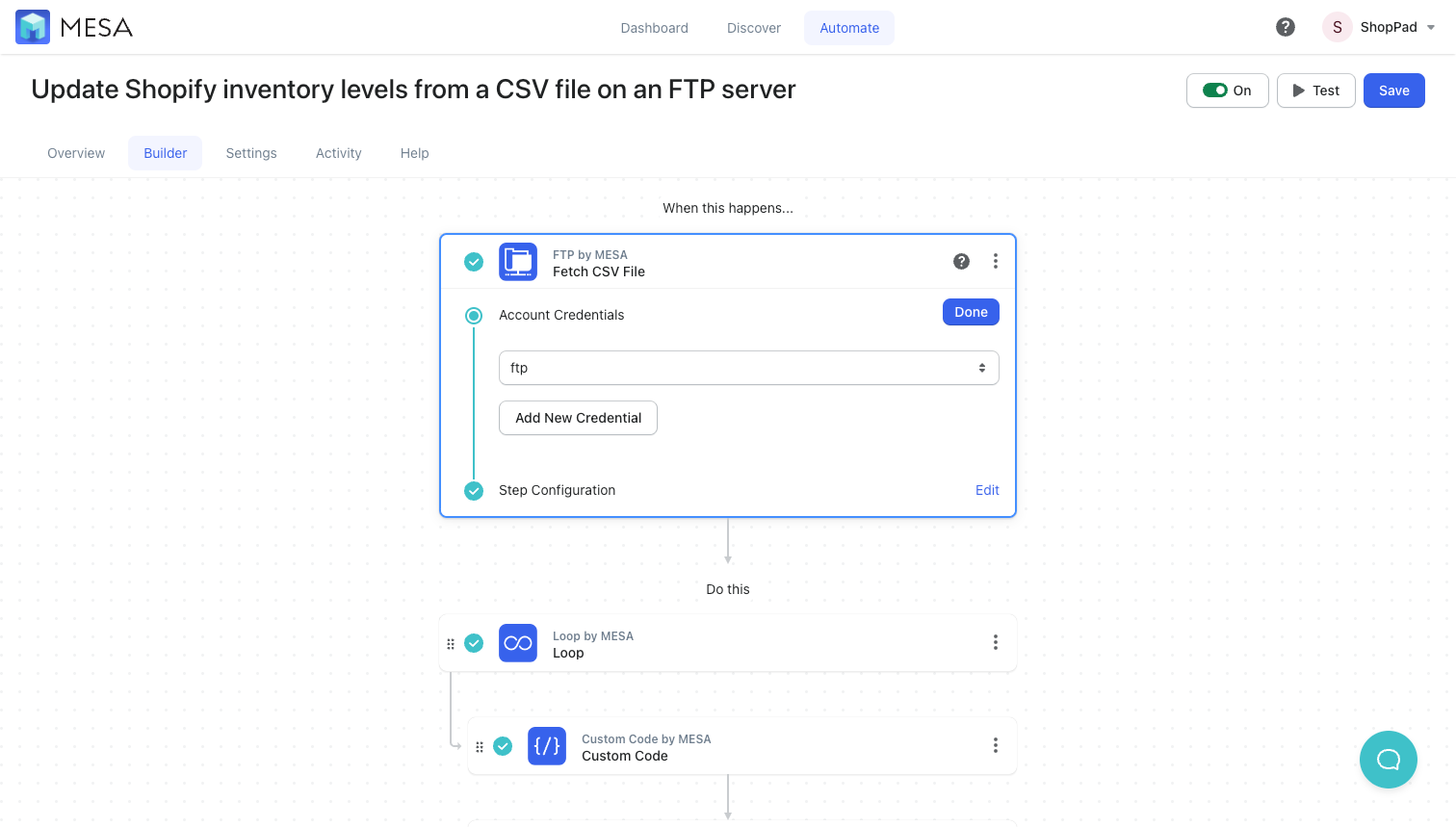 FTP - fetch CSV file