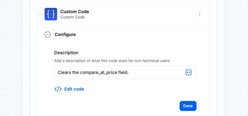 Clear “Compare At Price” for reset
