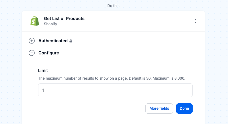 Get list of products