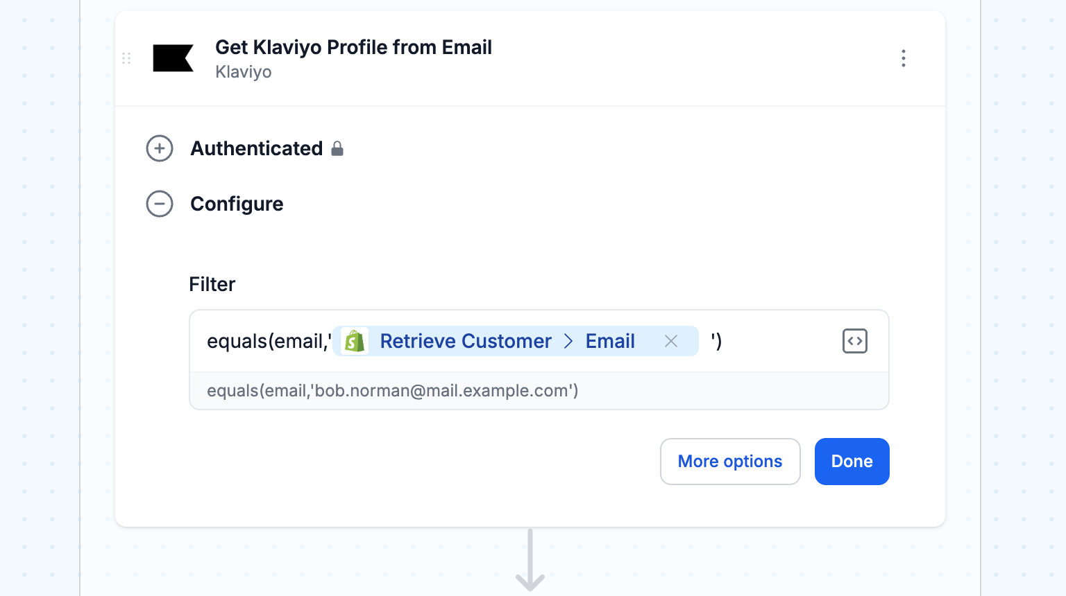 Fetch Klaviyo profile by email