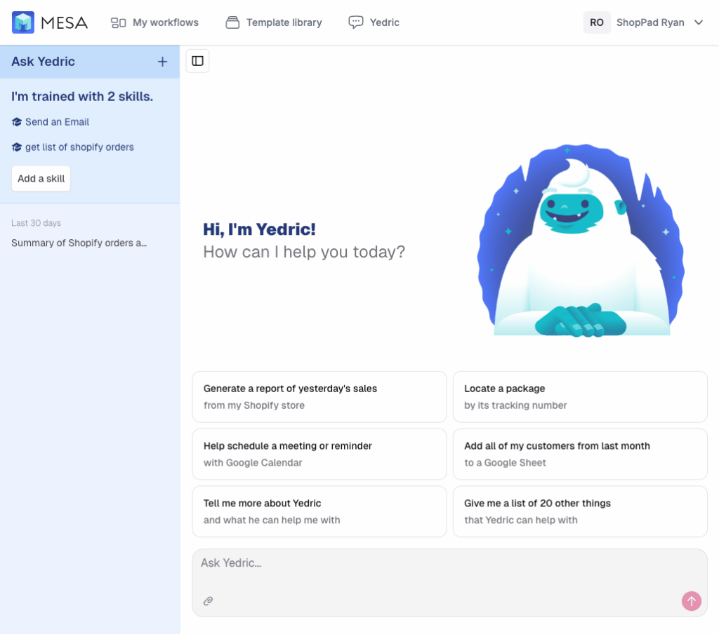 MESA's AI assistant