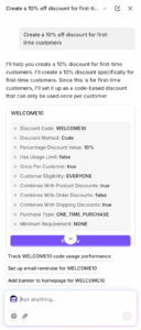 Shopify Sidekick example of step-by-step assistance. 