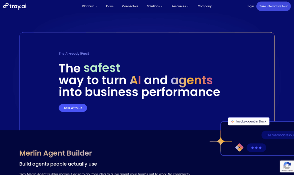 Tray.ai homepage
