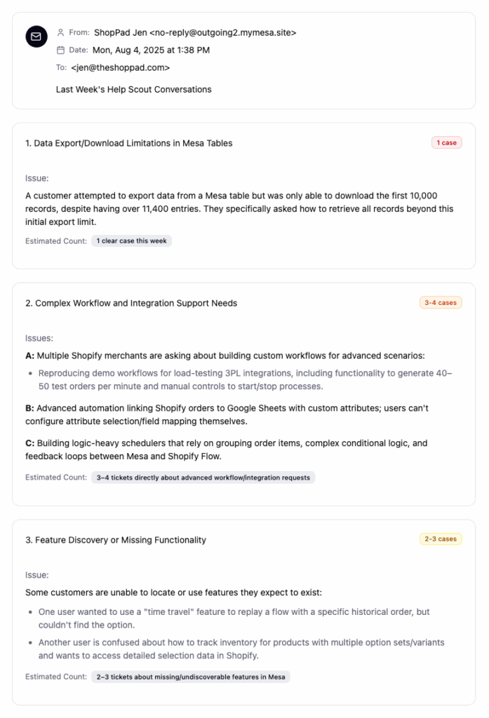 AI-generated Help Scout summaries example