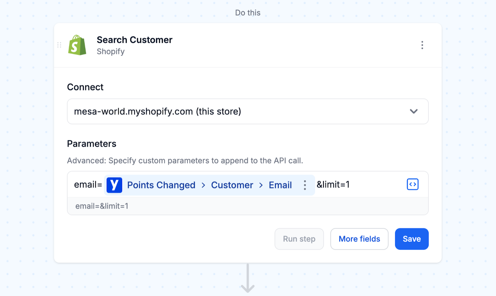 Search for matching Shopify customer