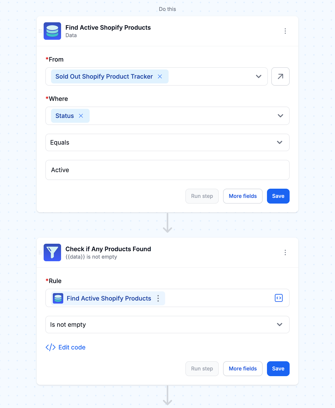 Process active tracking records
