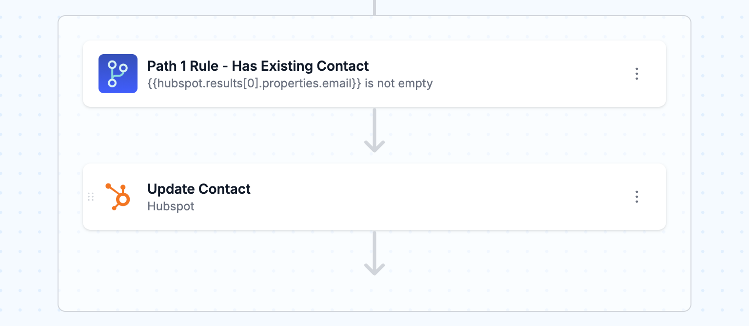 Update existing contacts (Path 1)
