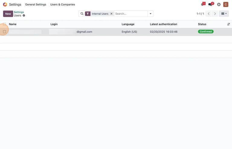 odoo manage user to change password