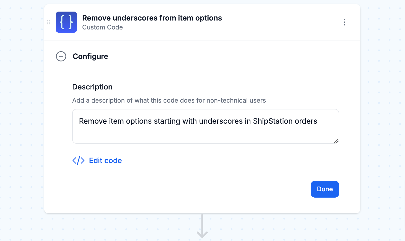 Remove Underscore Line Item Properties