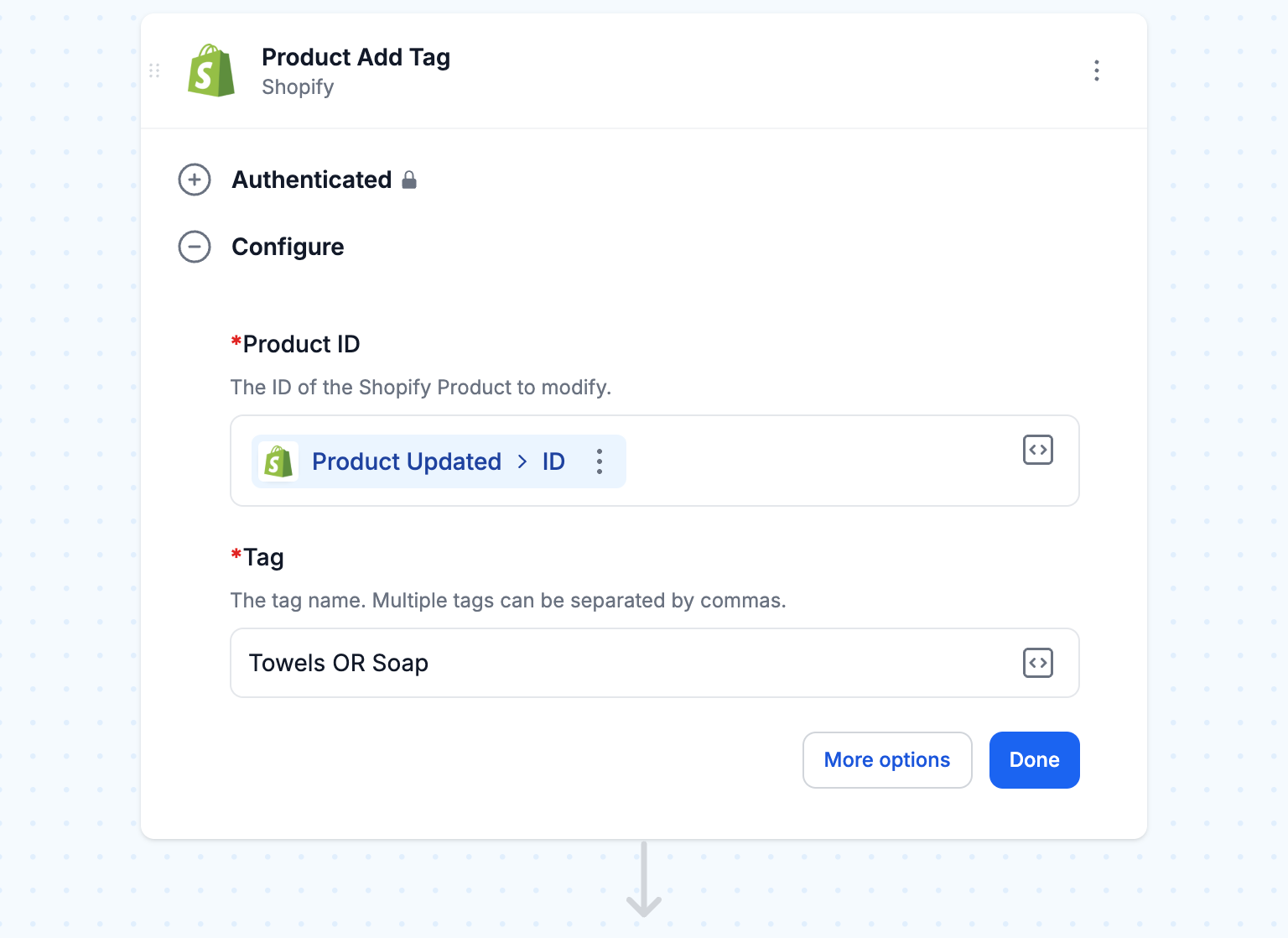 Add product tag