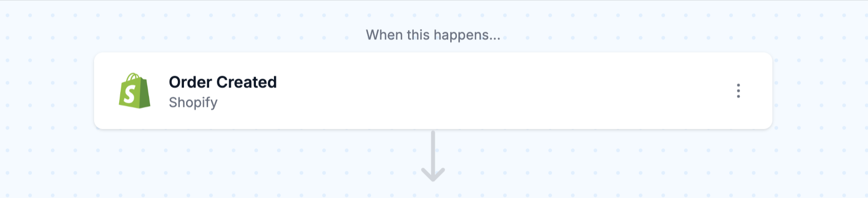 Set up the order creation trigger