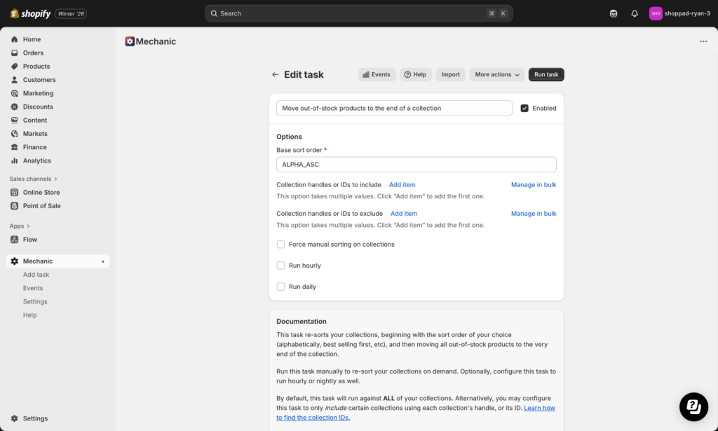 Mechanic workflow editor