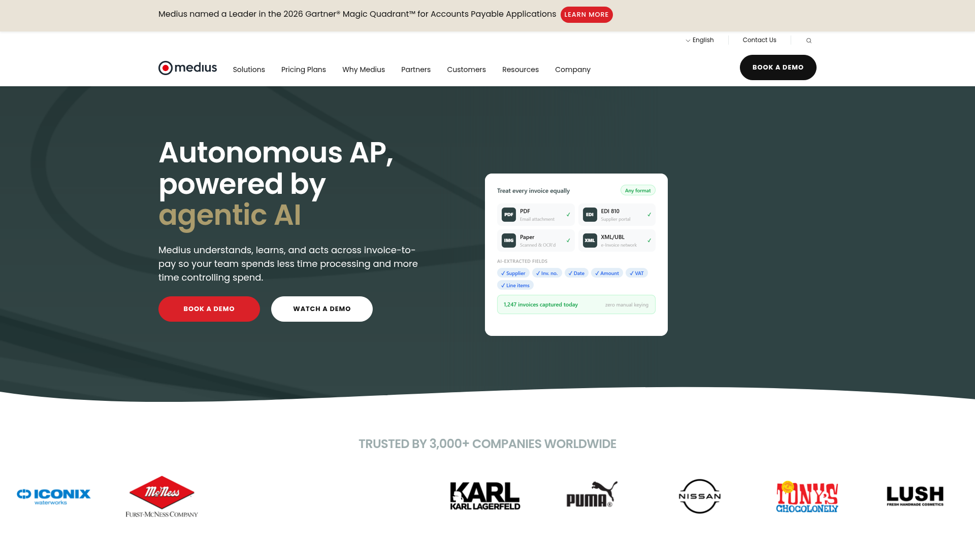 Medius website screenshot