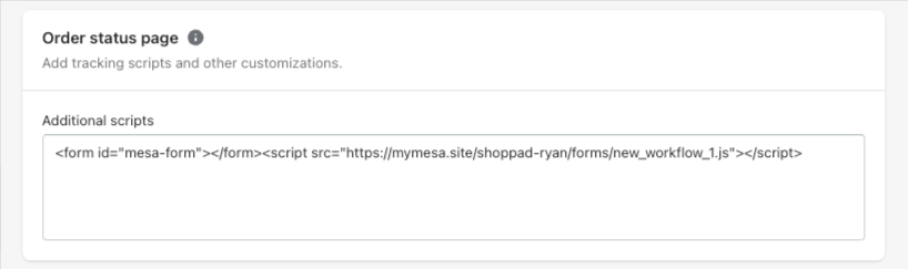 shopify order status scripts