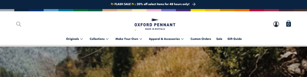 oxford pennant homepage header