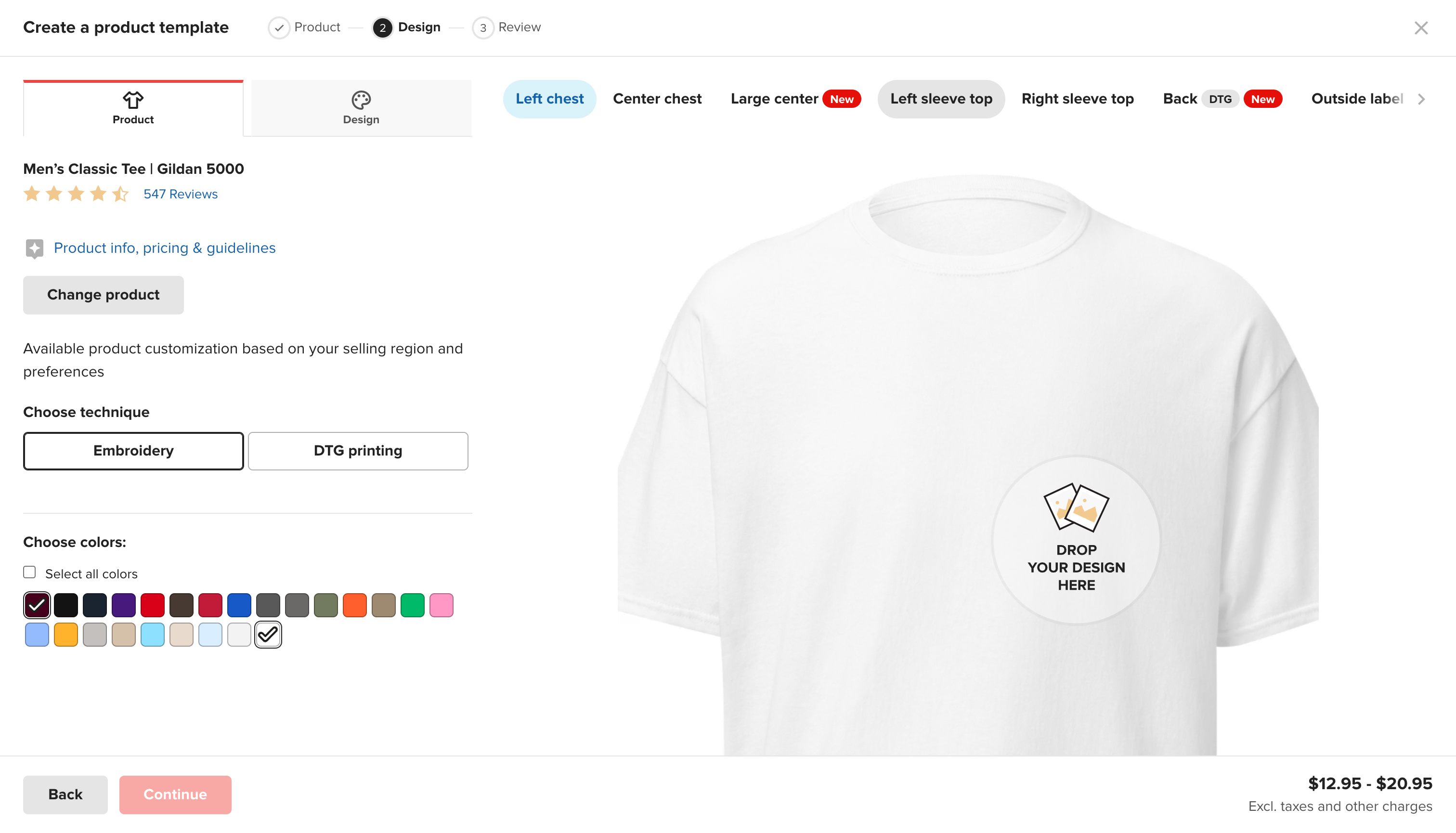 printful product template