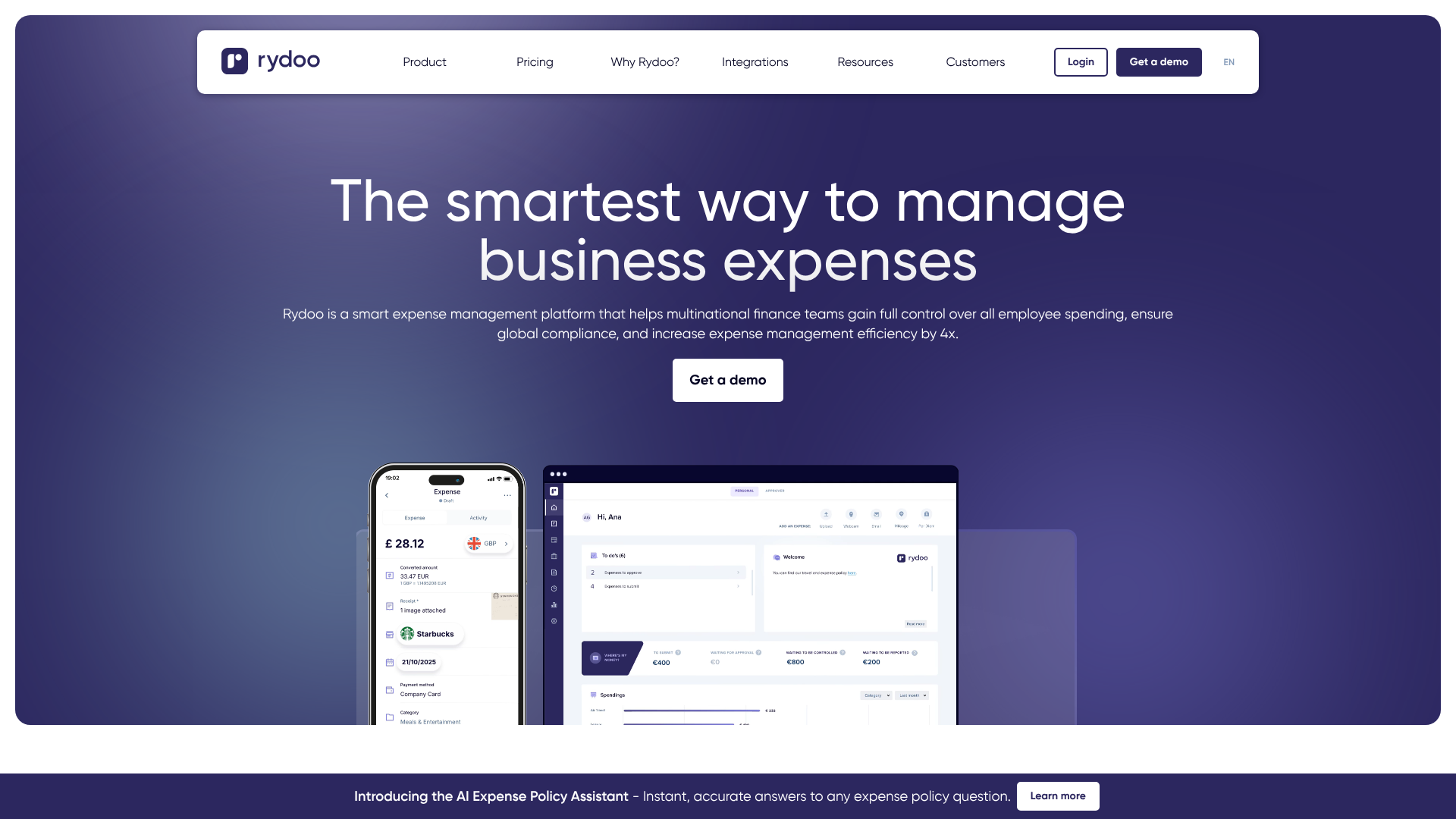 Rydoo website screenshot