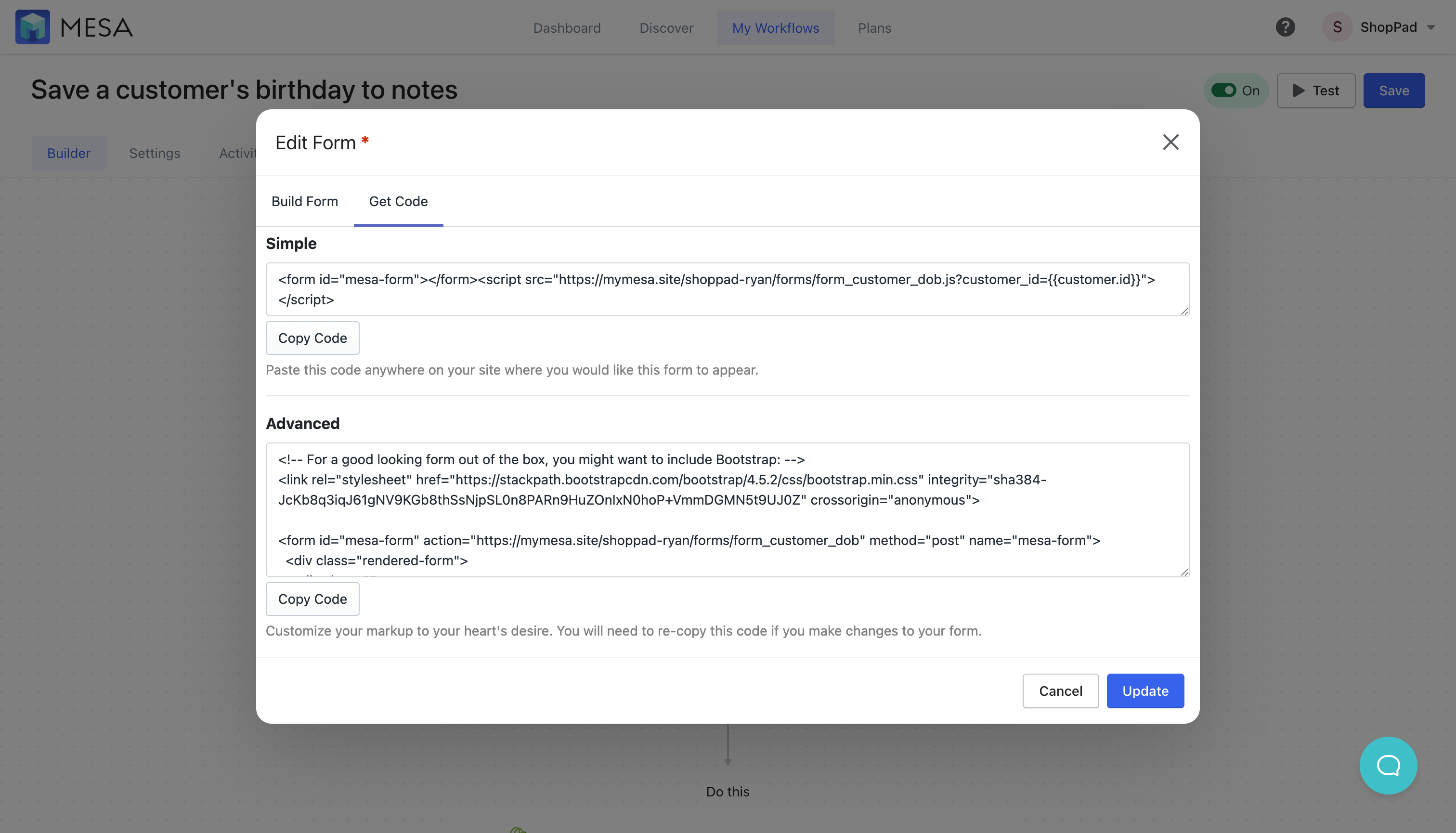 shopify add customer birthday to notes