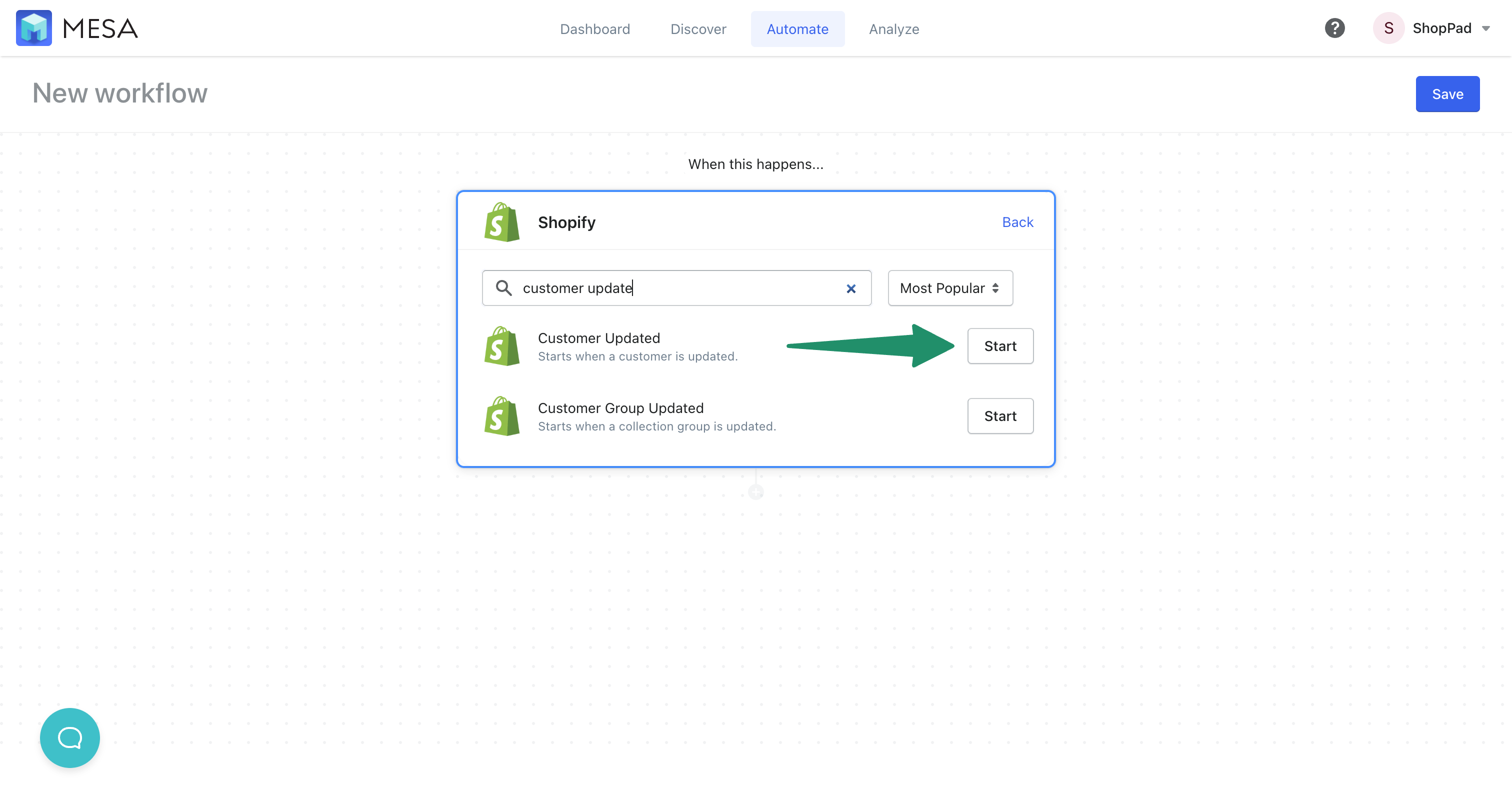 shopify customer updated trigger