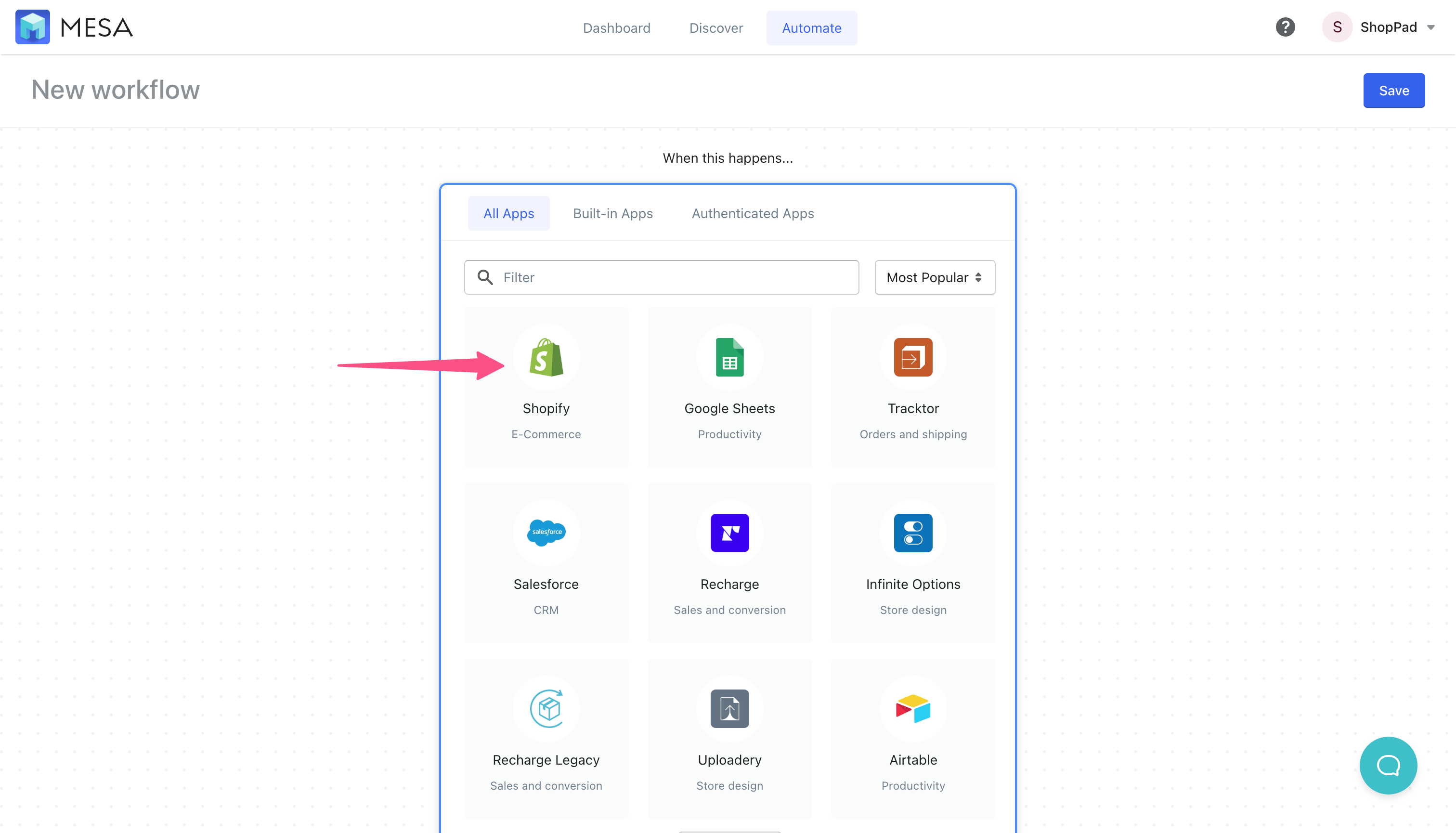 workflow shopify