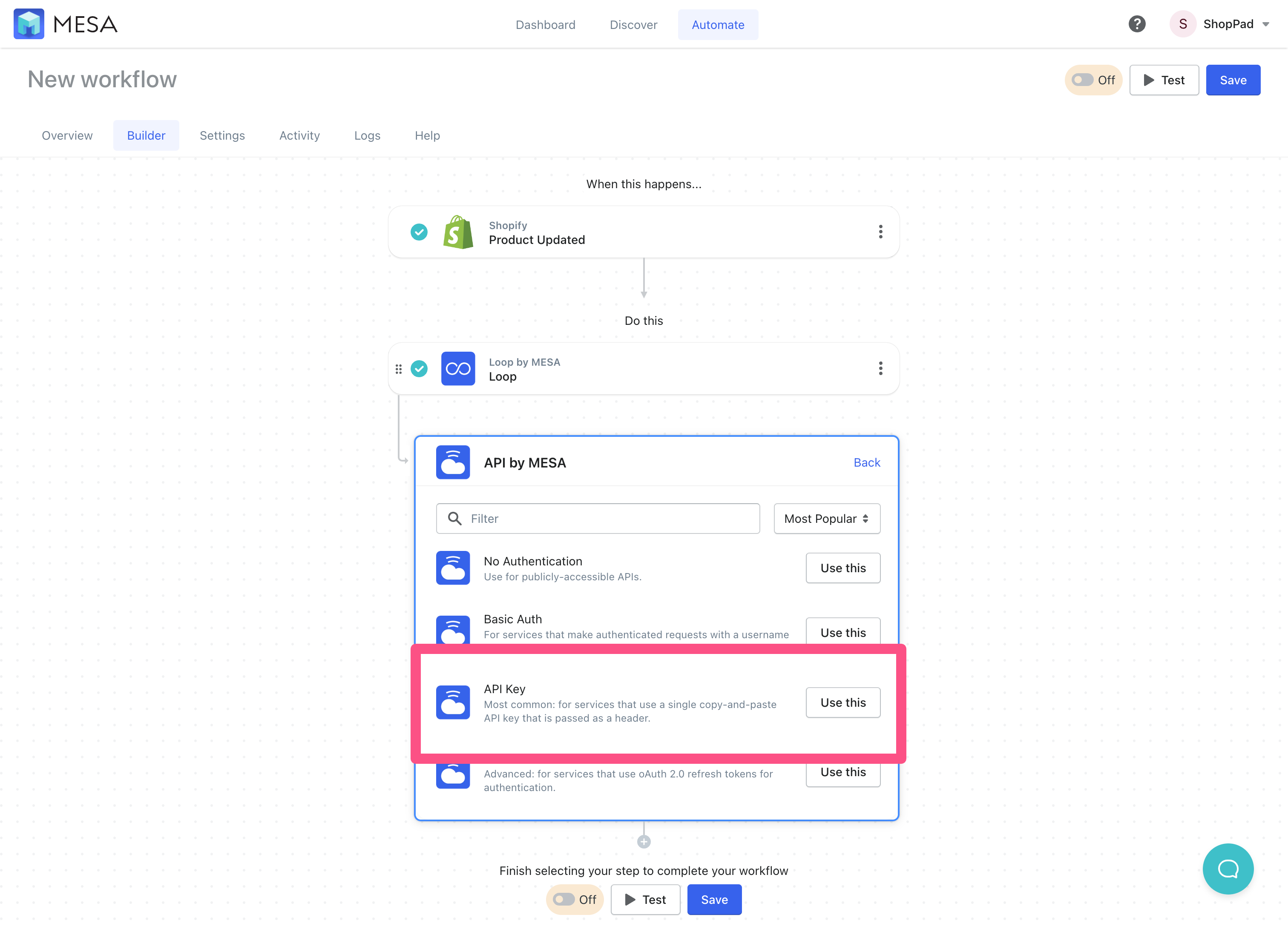 shopify product images to api