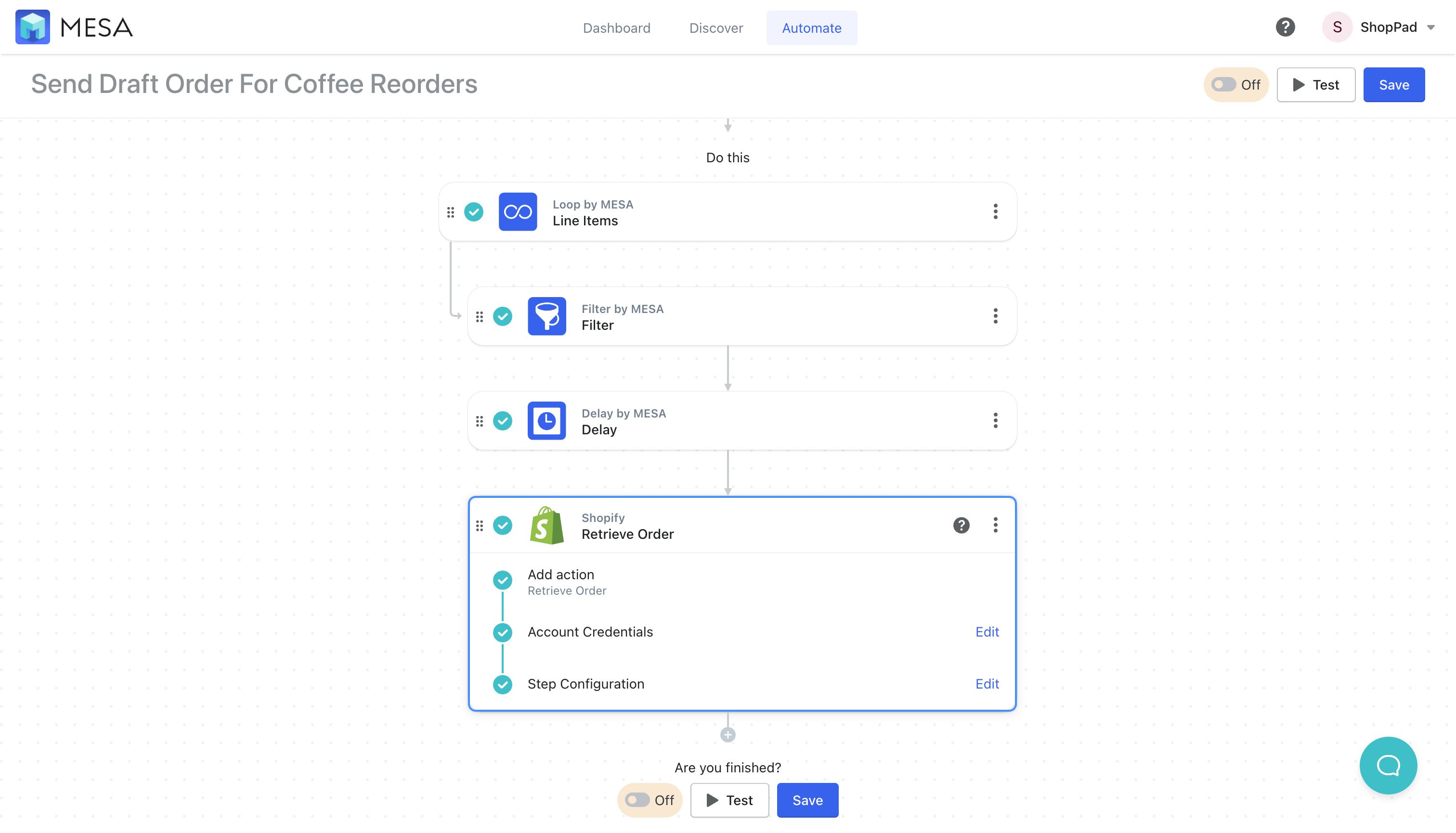 shopify retrieve order