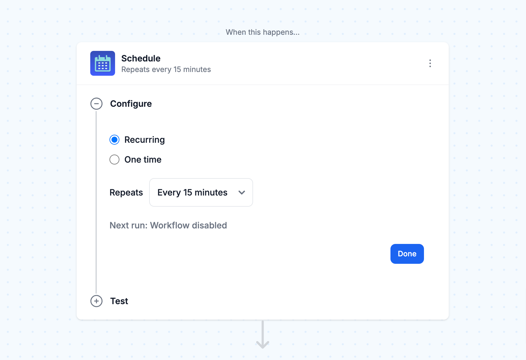Schedule app helps initiate recurring workflows