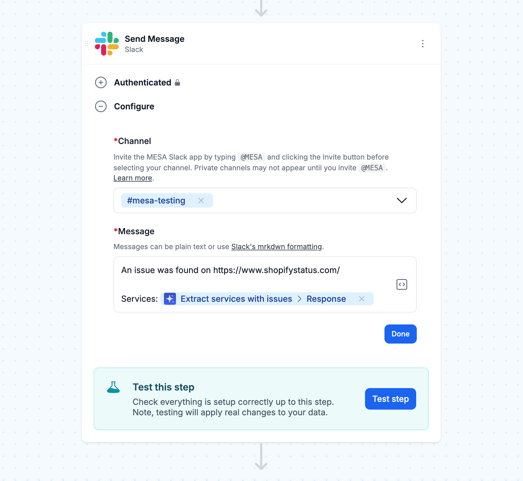 Send alerts about issues affecting Shopify performance
