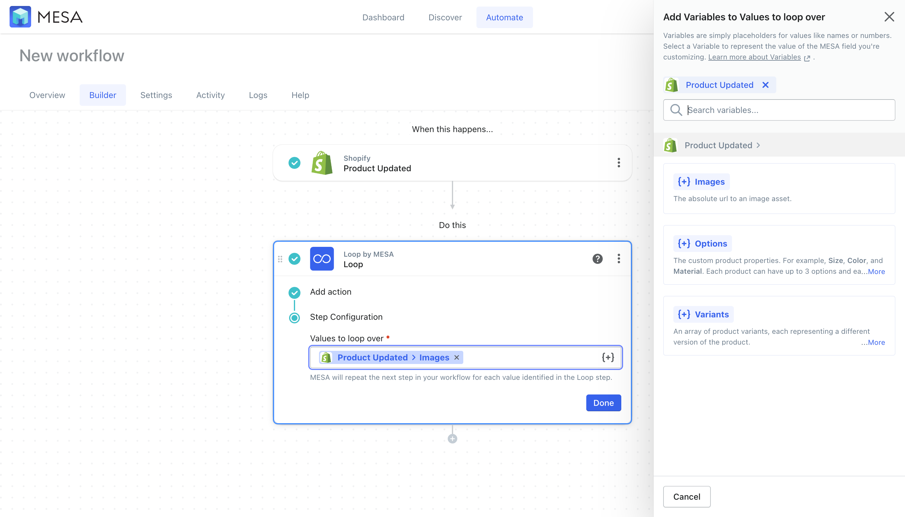 shopify to loop images