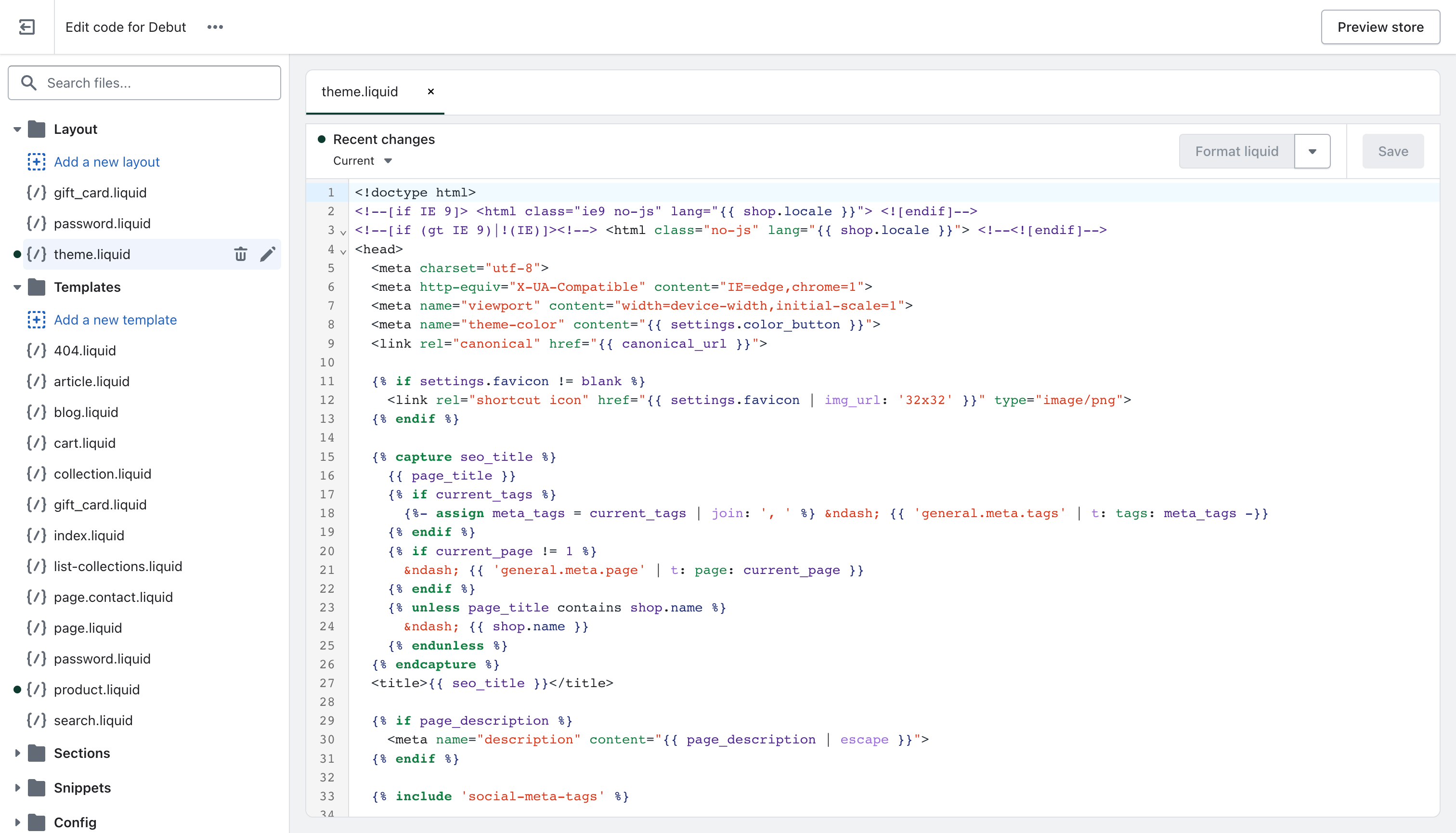 theme code