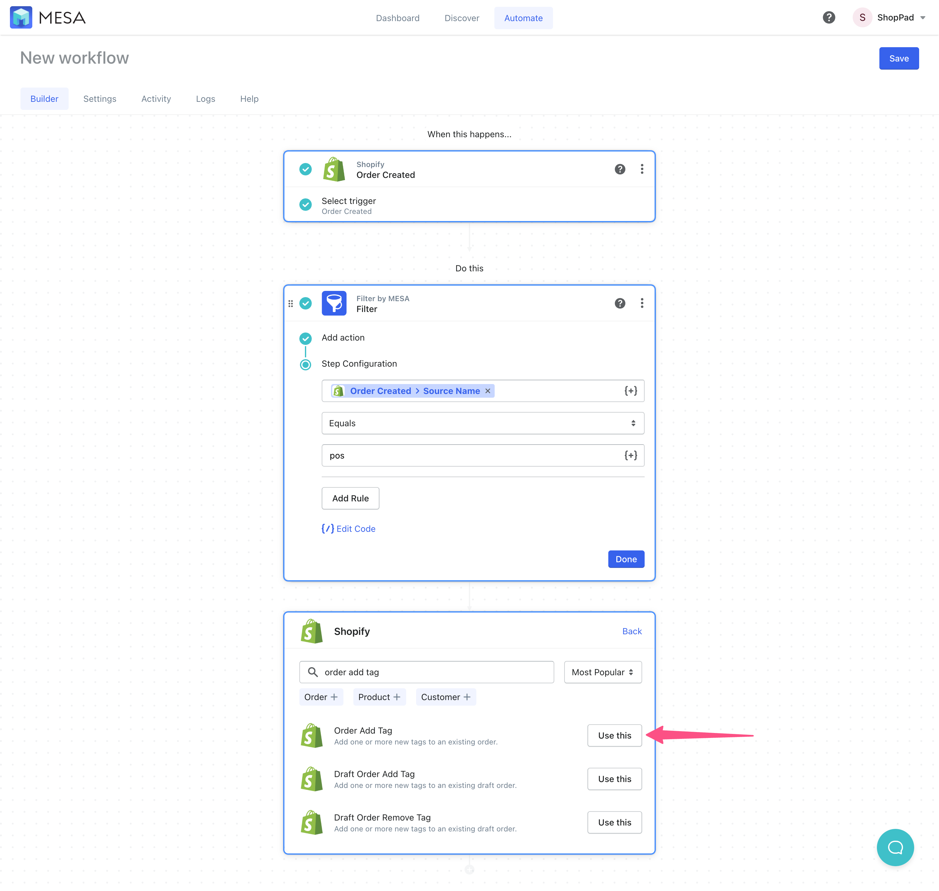 shopify order auto tag