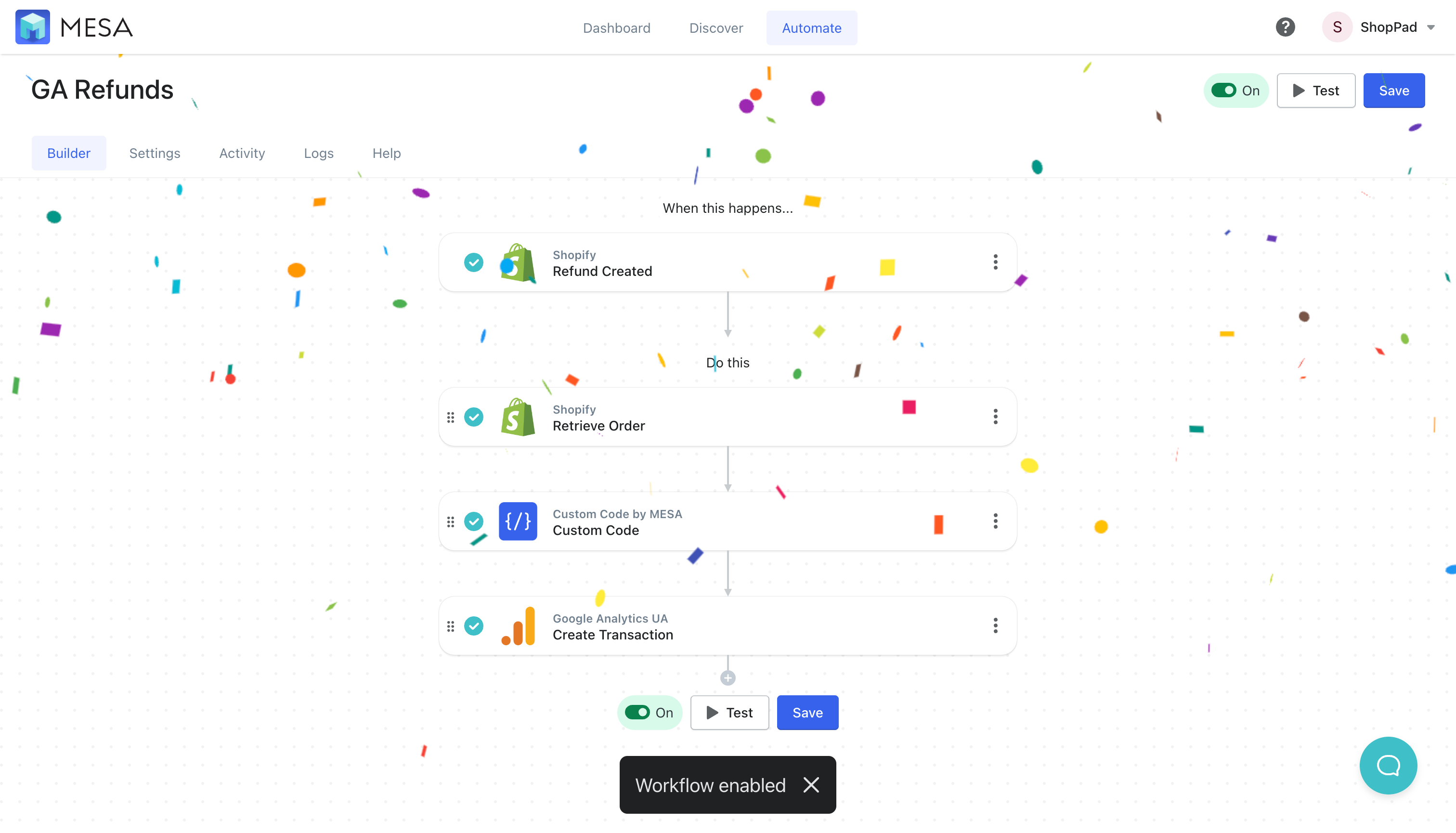 workflow enabled