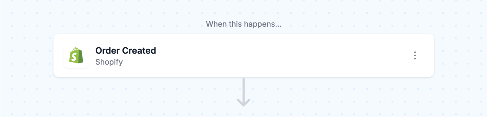 workflow flow step: order created