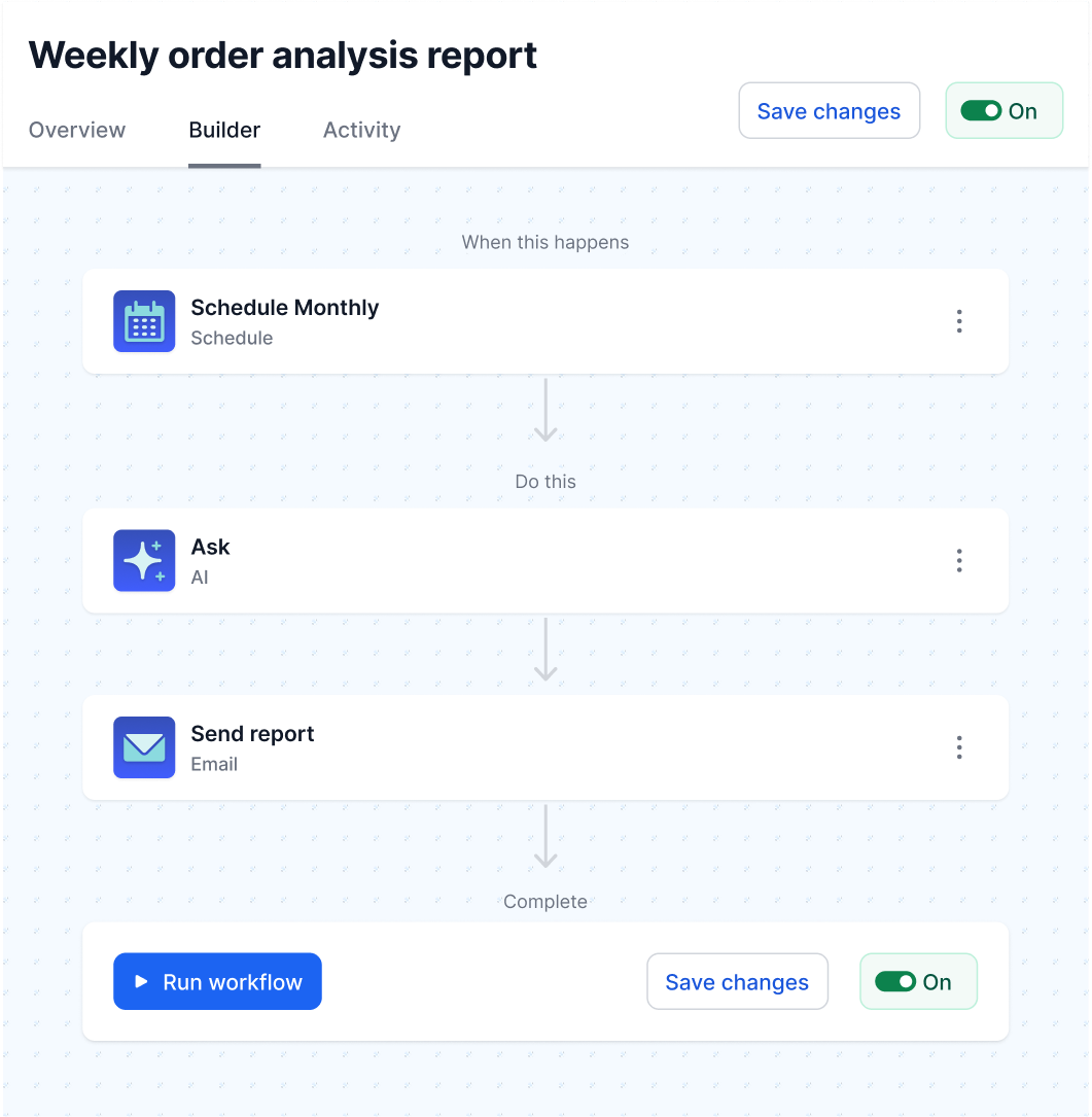 visual workflow builder